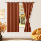 Fall Blackout Curtains for Bedroom, 52 x 63 Inches, Burnt Ochre | Thermal - Image 8
