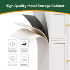 Bevivog Metal Locker Storage Cabinet, Home Accent Cabinets - Image 7