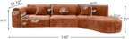 Merax 140" Curved Polyester Sectional Sofa Set, 7 Seat Modern Cloud Couch - Image 2