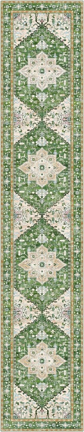 Yamaziot Washable Runner Rug, 2x10 Non-Slip Boho Hallway Kitchen Rug | Stain - Image 3