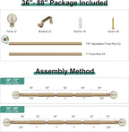 QDWIS Boho Wood Curtain Rods for Windows 48 to 84 inch, Rustic Decorative - Image 8