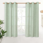 YoungsTex Sage Green Linen Curtains 48 Inch Length by YoungsTex