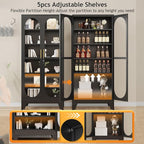 PAOFIN 75" H Locking Display Cabinet - Image 4