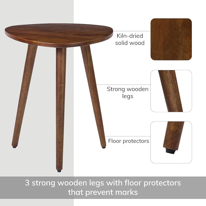 MH London Bond Wooden Triangle End Table - Image 5