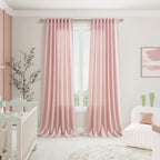 Extra Long Pink Linen Curtains 120 Inch - Image 7