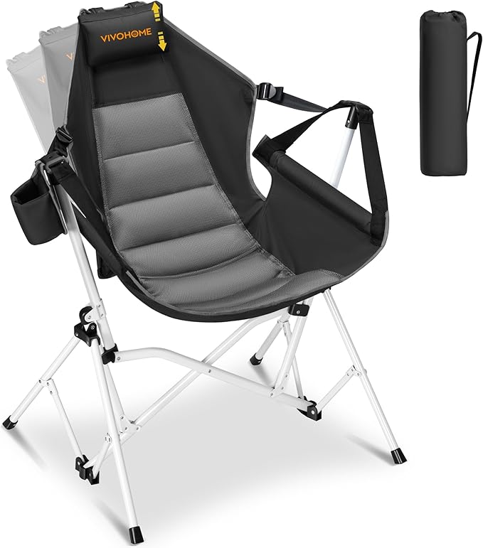 VIVOHOME Hammock Camping Chair, Portable Outdoor Swinging Rocking Chairs by VIVOHOME