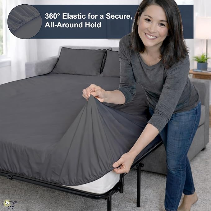 Cottington Lane Sleeper Sofa Sheets Full Size, 4 Piece Premium Quality 100% - Image 4