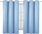 Sky Blue Blackout Curtains/38 x 54 Inch/Set of 2 Panels Thermal Insulated Room - Image 2