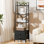 Furologee 4-Tier Ladder Shelf, Small Bookshelf - Image 2