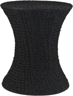Household Essentials Black Paper Rope Hourglass Side Table by HouseholdEssentials