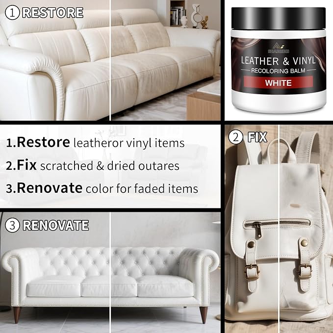 Leather Recoloring Balm and Scratch Repair Kit, Car Seats, Leather Paint & Stain - Image 3