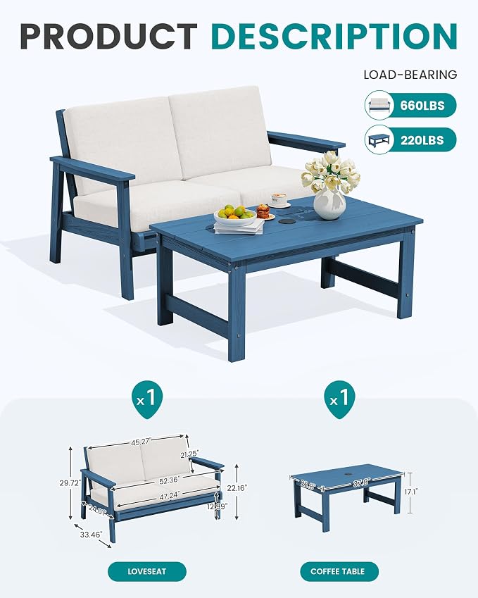 SERWALL Outdoor Loveseat - Image 2