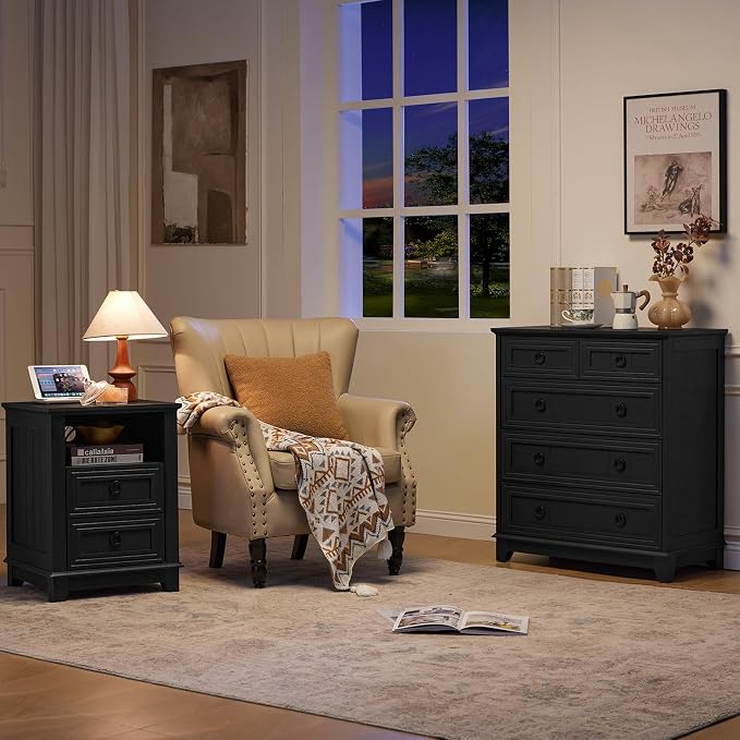 Joaxswe Farmhouse 5 Drawer Dresser - Image 7