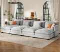 ELUCHANG Oversized 153" Modular Sectional Sofa, Comfy Deep Seat Cloud Couch by ELUCHANG