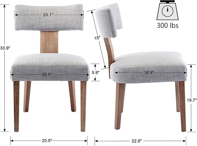 VESCASA Upholstered Farmhouse Dining Chairs - Image 7