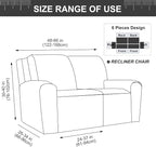 Genina Recliner Loveseat Cover Stretch Couch Covers Sofa slipcover - Image 5