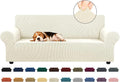 Stretch Couch Covers for Sofa, 3 Cushion Couch Slipcover, Elastic Bottom for by KEKUOU