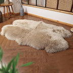 IRIWOOL Premium Genuine Fur Sheepskin Rug Real Australia Sheepskin Natural - Image 4