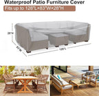 Patio Furniture Set Cover Waterproof, Mrrihand Outdoor Sectional Sofa Set Cover - Image 2