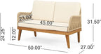 VilroCaz 4-Pieces Acacia Wood Patio Furniture Set, All-Weather Outdoor Patio - Image 3