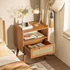 Lerliuo Rattan Nightstand, Side Table - Image 4