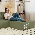 95" Cloud Sectional Couch U-Shaped Chaise - Image 5