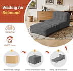 5-in-1 Convertible Folding Sofa Bed, Frameless Convertible Couch - Image 7