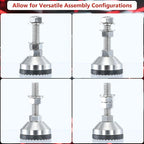 Heavy Duty 2000 lb Capacity Stainless Steel Adjustable Leveling Feet - Image 4