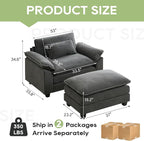 Oprisen 53" Modular Sectional Sofa, Comfy Cloud Couch Sectional Sofa - Image 2