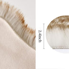 MIULEE Fluffy Area Rug 3'x5' Large Faux Fur Sheepskin Rug FrostedTips Brown | - Image 2