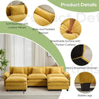 Oprisen 120" Modular Sectional Sofa, Comfy Cloud Couch Sectional Sofa - Image 6
