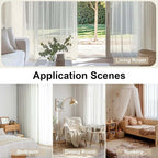 Extra Long Sheer Curtains 120 Inches Long, Sheer Curtain, Voile Rod Pocket - Image 6