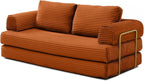 HANXIN 80 Inch Convertible Sleeper Sofa Bed, High Back Plush Corduroy Folding - Image 8
