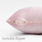 GIGIZAZA Sweet Lilac Velvet Throw Pillow Covers 24x24 Pack of 2 | Decorative - Image 4