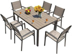 Homall Patio Dining Set 7 Pieces Outdoor Furniture by Homall