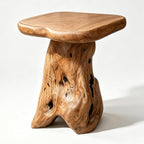 Brefhome 18.9" Tall Cedar Tree Stump Stool, Natural Wood Side Table, by Unknown