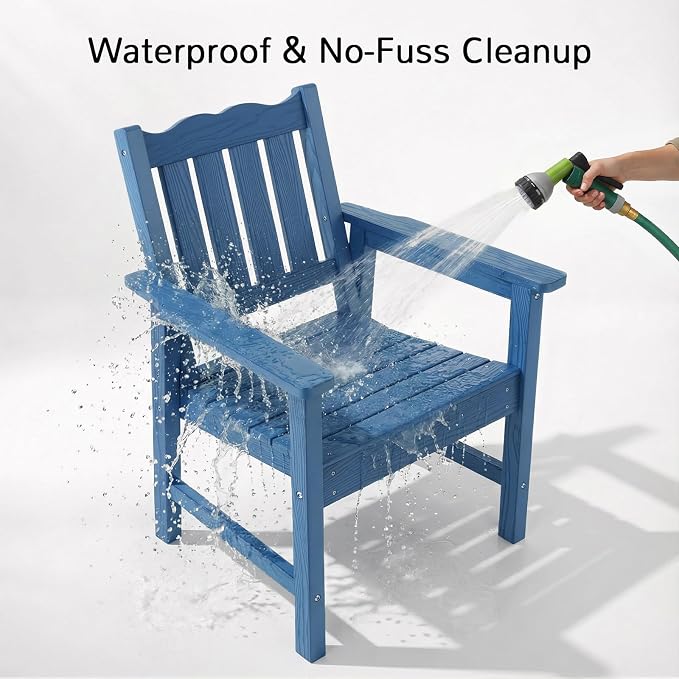 Stoog All-Weather Patio Chairs Set of 2, Heavy Duty Outdoor Chairs - Image 8