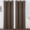 Chocolate Brown Thermal Blackout Curtains/38 x 84 Inch/Set of 2 Panels Room by Lemomo