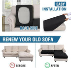 H.VERSAILTEX Sectional Couch Covers 3 Pieces Sofa Seat Cushion Covers L Shape - Image 5