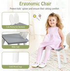 Costzon Kids Table and Chair Set, 3 Pieces Wooden Activity Table & 2 Rabbit - Image 4