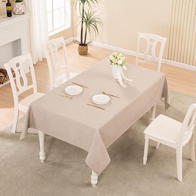 BALCONY & FALCON Rectangle Tablecloth Washable Wrinkle Resistant and Water - Image 5