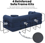 79'' Convertible Sleeper Sofa Bed, 5 in 1 Folding Floor Couch - Image 6