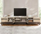 WAMPAT Modern TV Stand for 32-110 Inch TVs, Wood Entertainment Center - Image 3