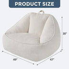 HUGHEAVEN Big Bean Bag Chairs for Adults, Giant Bean Bag Chair for Adults and - Image 2