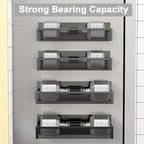 Aufworld Magnetic Spice Rack for Refrigerator, 4 Pack Magnetic Shelf, Fridge - Image 3
