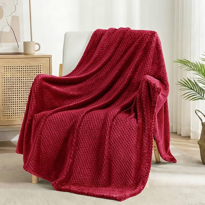 Exclusivo Mezcla Large Waffle Fleece Throw Blanket by ExclusivoMezcla