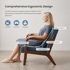 DUMOS Mid Century Modern Accent Chair, Upholstered Armchair - Image 5