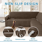 HDCAXKJ Corner Sectional Couch Covers Velvet Stretch L Shape Sofa Cover Soft - Image 4