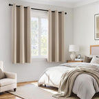 MIULEE Taupe 100% Blackout Curtains - Image 6