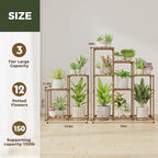 Bamworld 2 Sets Plant Stands Indoor Tall Shelves Outdoor - Image 6